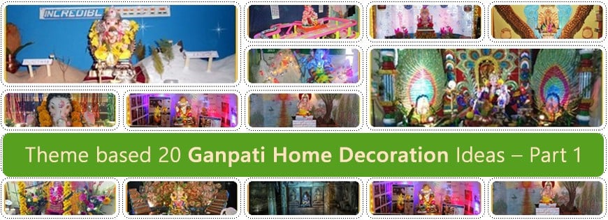 10 Simple Ganpati Decoration Ideas for your home – Part 1